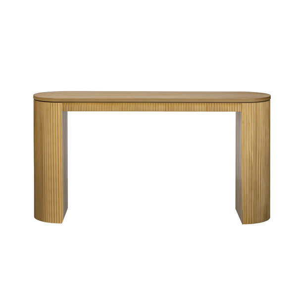 Oval Wood Console Table