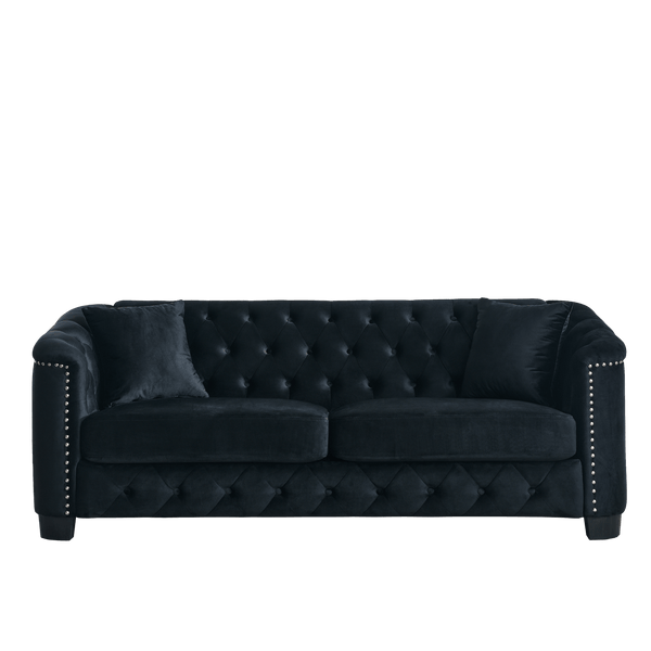 77“L velvet loveseat
