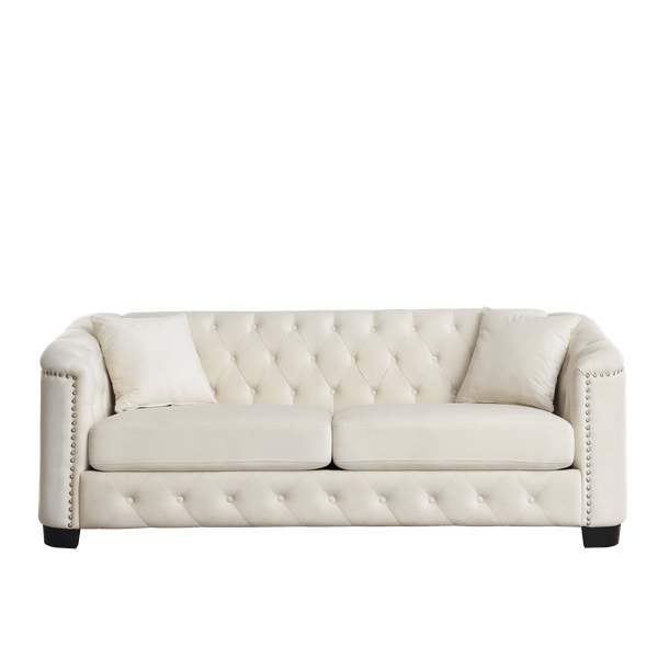 77"L velvet loveseat