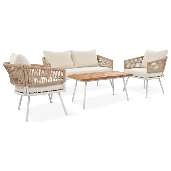4-pieces Outdoor sofa set with Table