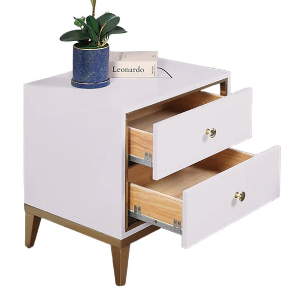 Elegant Ivory Lacquer Night Stand