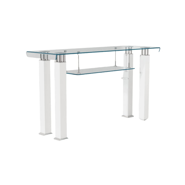 Modern Console Table with Tempered Glass