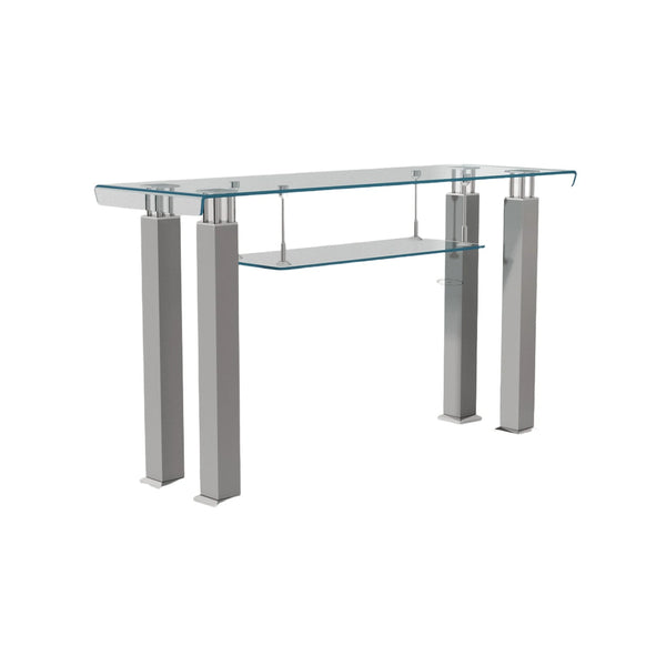 Modern Console Table with Tempered Glass