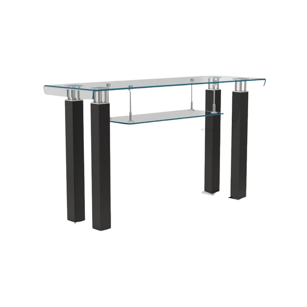 Modern Console Table with Tempered Glass