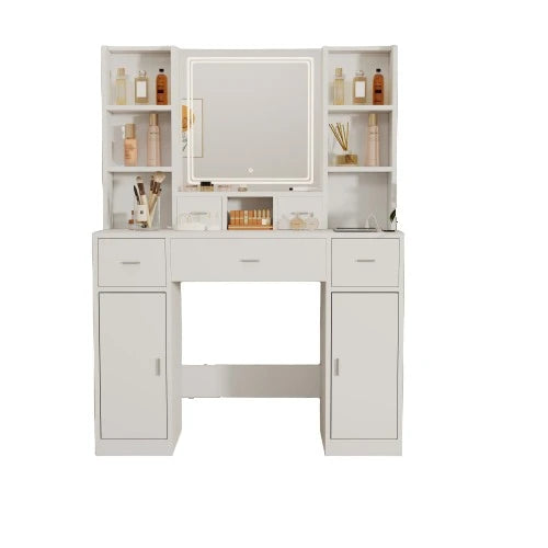 43"L Dressing Table with Mirror