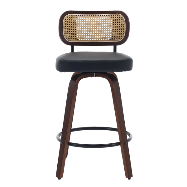 Swivel Upholstered&Leatherette Counter Stools (Set of 2)