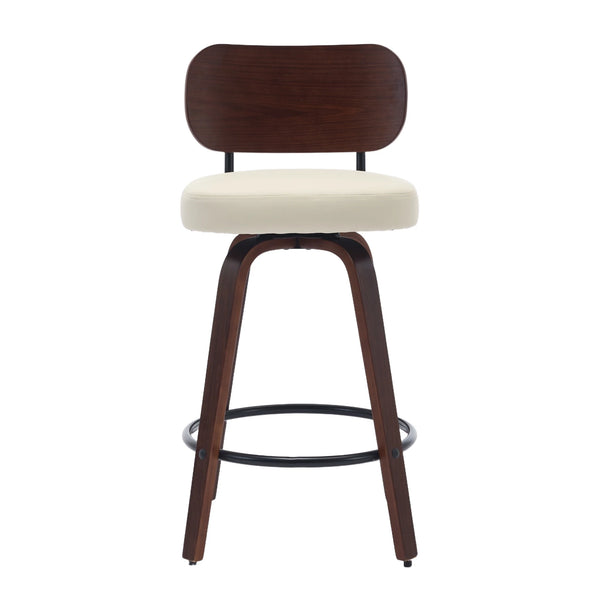 Swivel Upholstered&Leatherette Counter Stools (Set of 2)