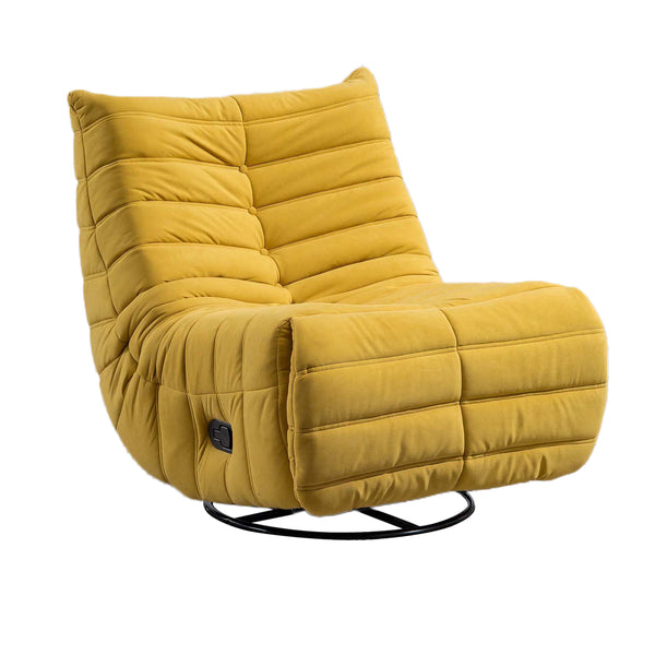 Yellow Lounge Chair Fabric Accent Chair