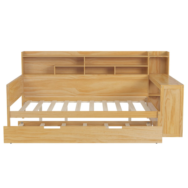 Wooden Bed With Trundle Under Bed Full Size