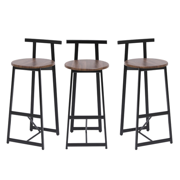 Metal Counter Bar Stools (Set of 3)