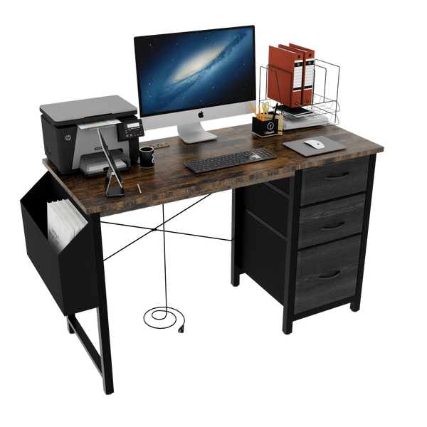 47"L Metal Office Computer Desk