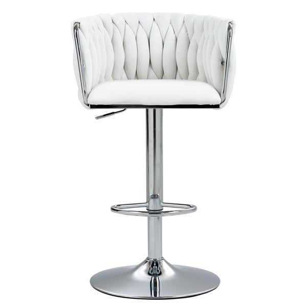 Adjustable Height Fabric Bar Stools (Set of 2)
