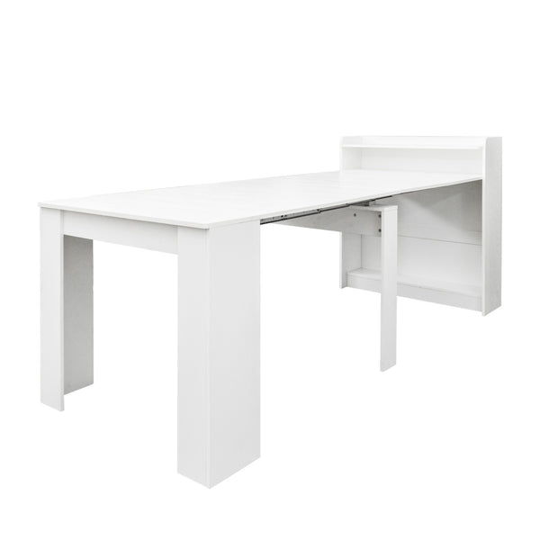 98"L Rectangular Wood Top Dining Table