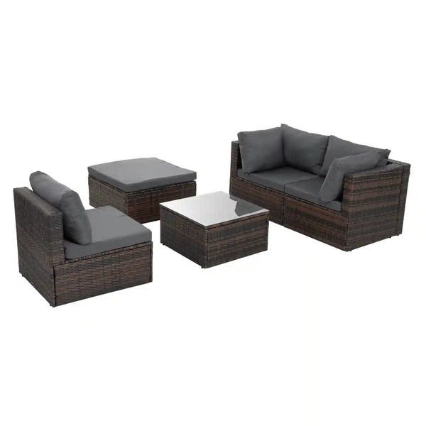 5-pieces Outdoor sofa set with Table