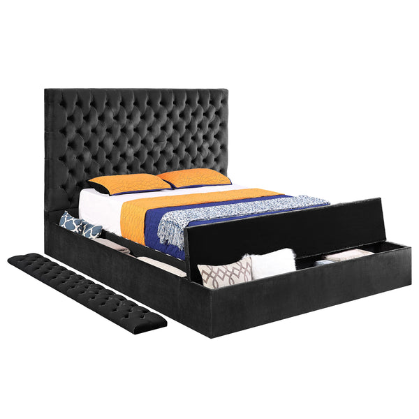 Upholstered Bed with Storage Queen Size