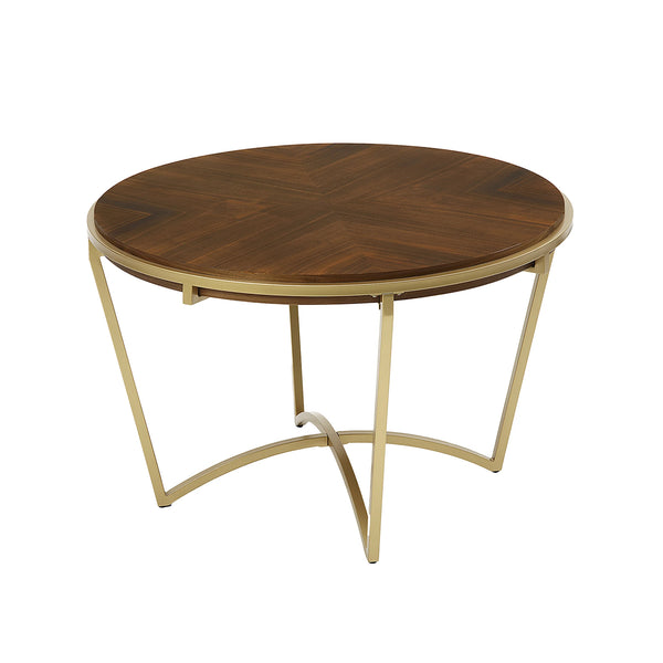 46"L Round Wood Dinging Table