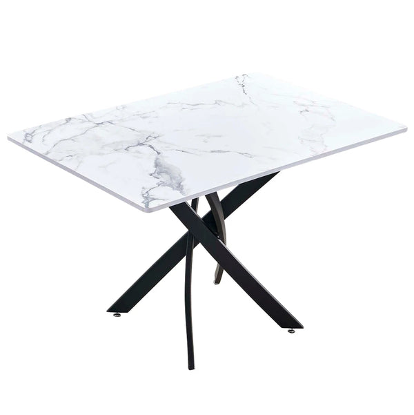 47"L Rectangular Marble Dinging Table
