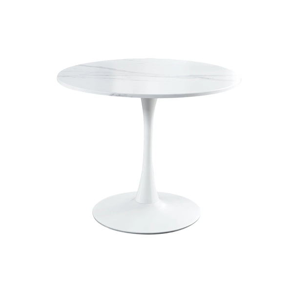 39"L Round Marble Dinging Table