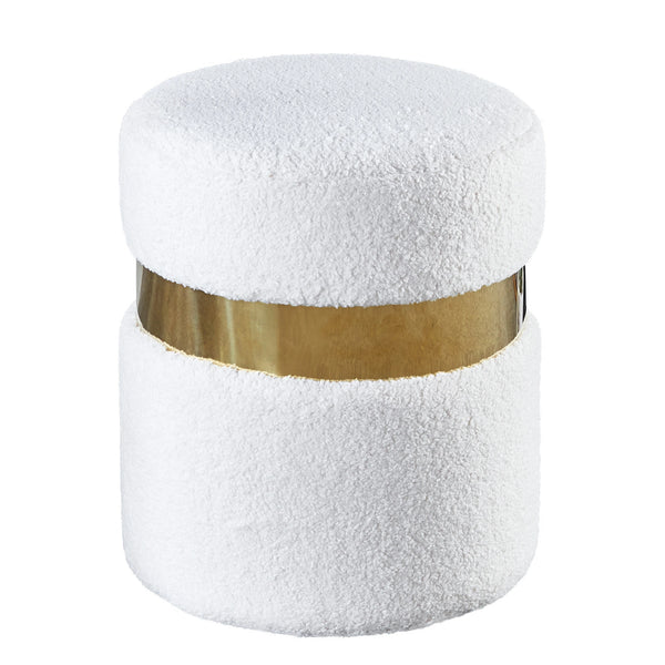 Velvet Round Ottoman