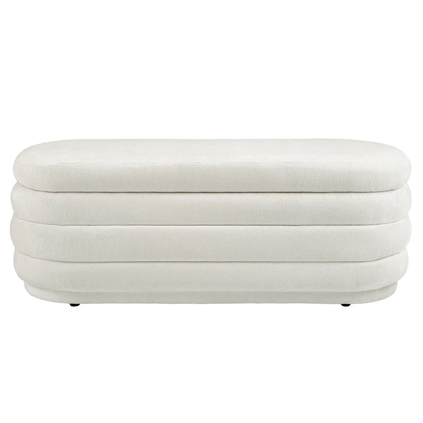 Fabric Storage Bench with Plastic Legs