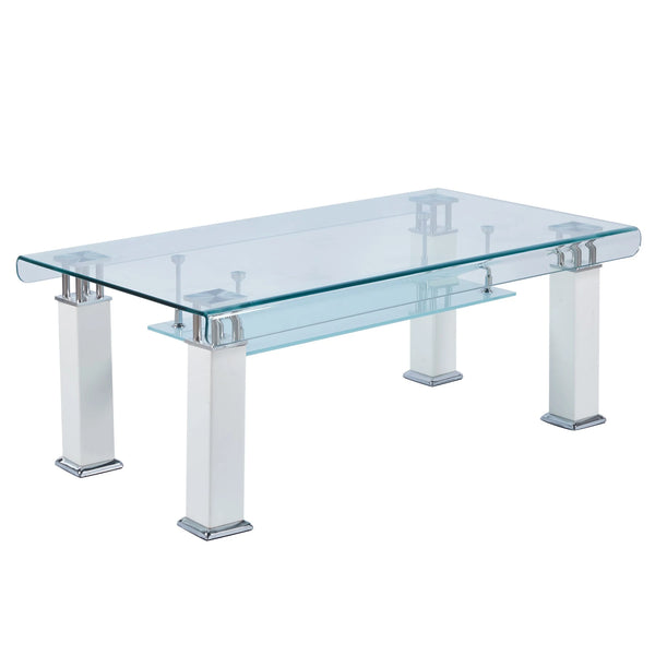 Rectangular Glass Top Coffee Table