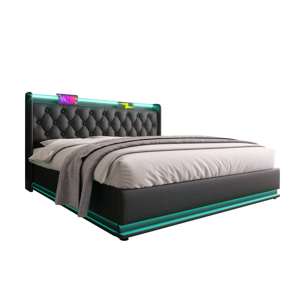 Wooden Bed with Storage King Size