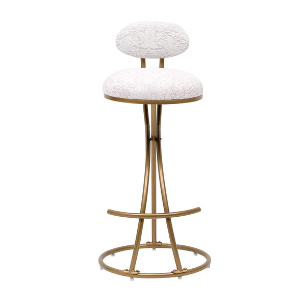 S-shaped Upholstered Bar Stools (Set of 2)