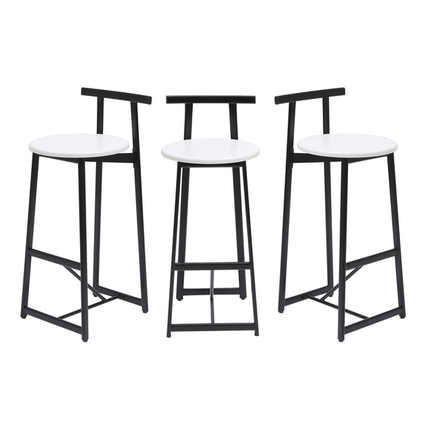 Metal Counter Bar Stools (Set of 3)