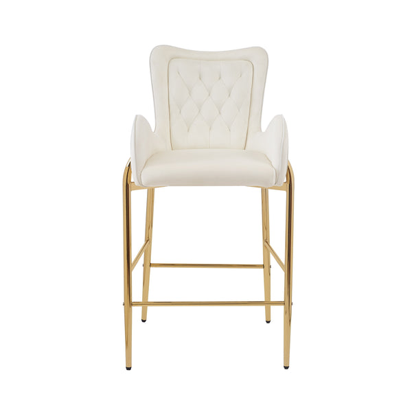 Counter Height Velvet Bar Stools (Set of 2)