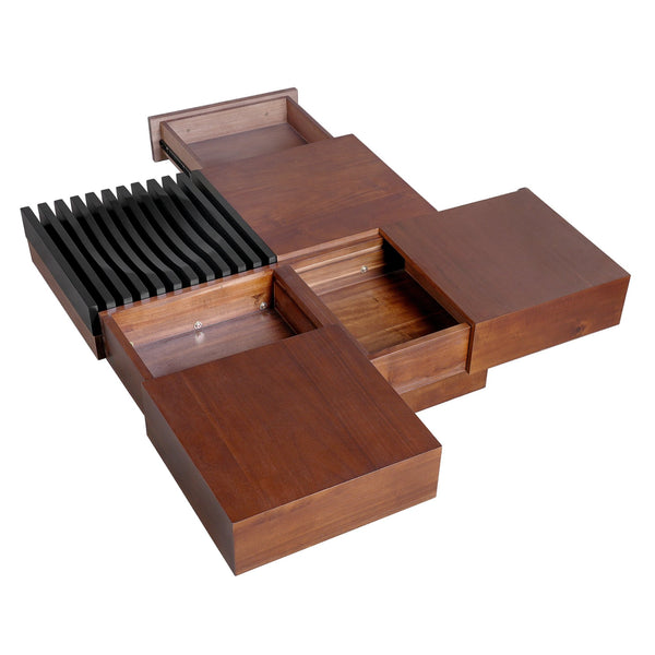 Cloud Shape Wood Top Coffee Table