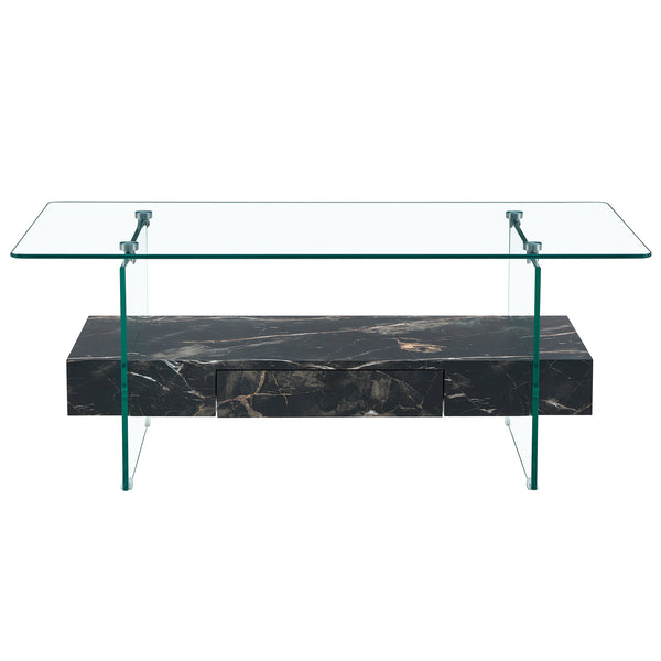 Rectangular Wood Top Coffee Table