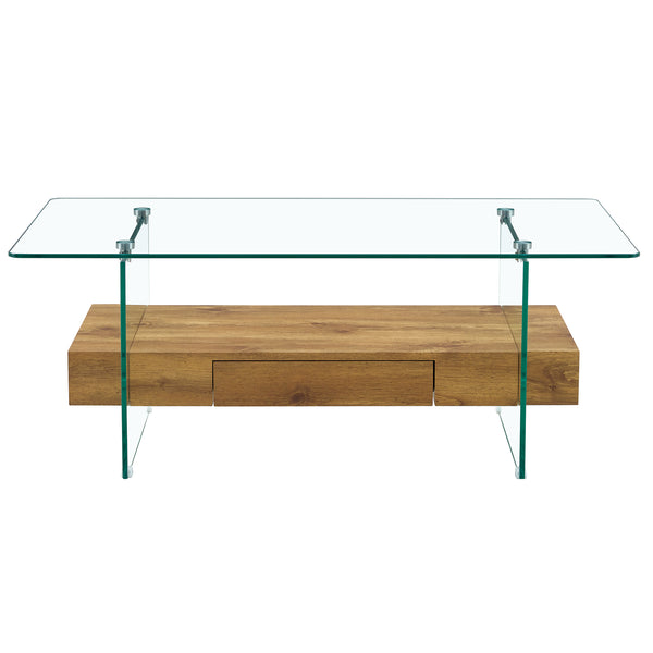Rectangular Wood Top Coffee Table
