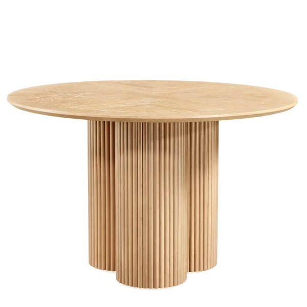 48"L Round Wood Dinging Table