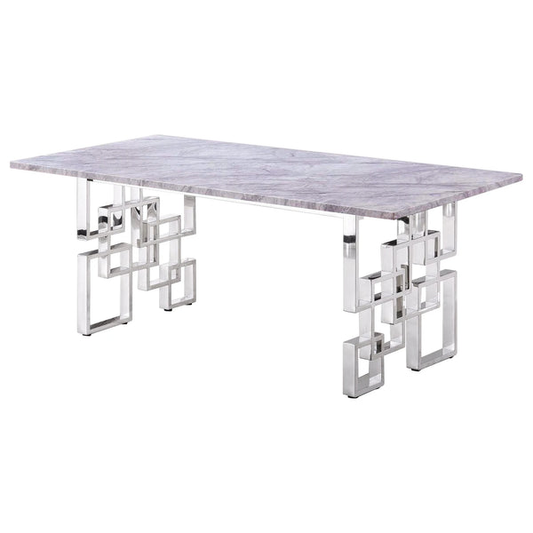 78"L Rectangular Marble Dinging Table