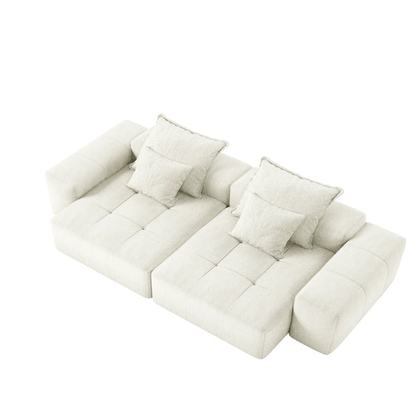 113"L Velvet Sectional Sofa
