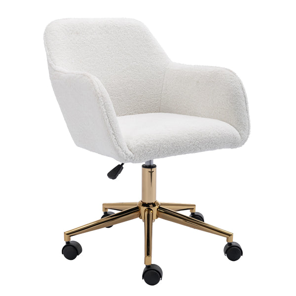 Adjustable Height Teddy Fabric Office Chair