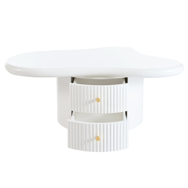 Cloud Shape Wood Top Coffee Table