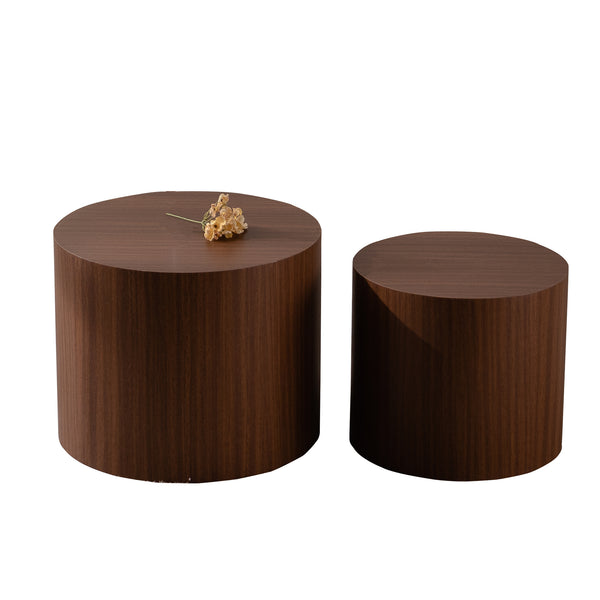 Round Wood Top Coffee Table