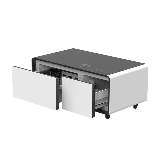 Functional White Smart Coffee Table