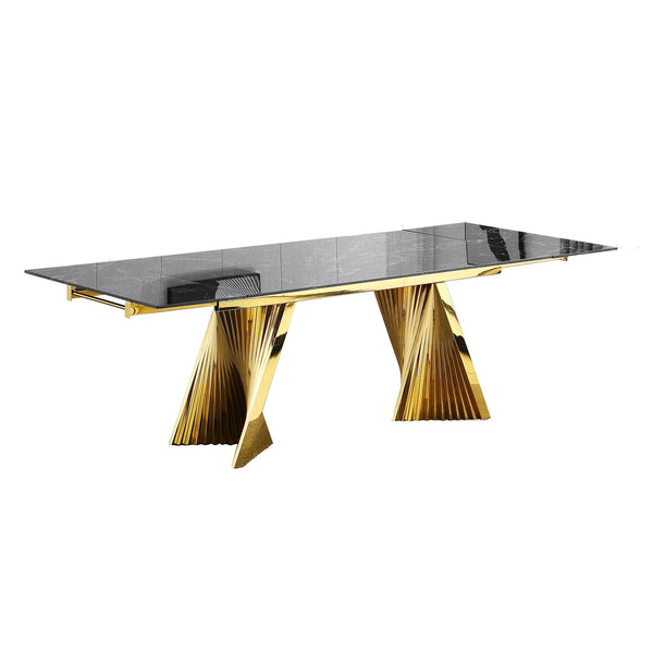 63"L Rectangular Marble Dinging Table